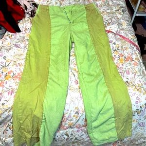 lime green vintage corduroy dress pants